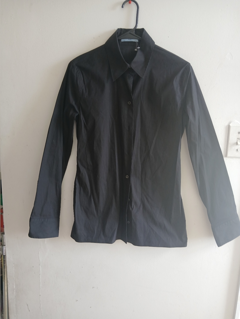 Prada Black Long-Sleeve Dress Shirt - Point Collar